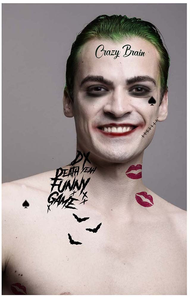 Tatuaje de Joker para Cara y Cuerpo