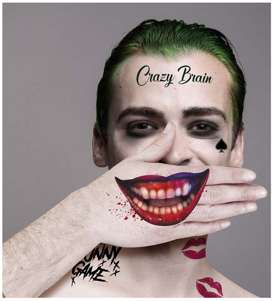 Tatuaje de Joker para Cara y Cuerpo