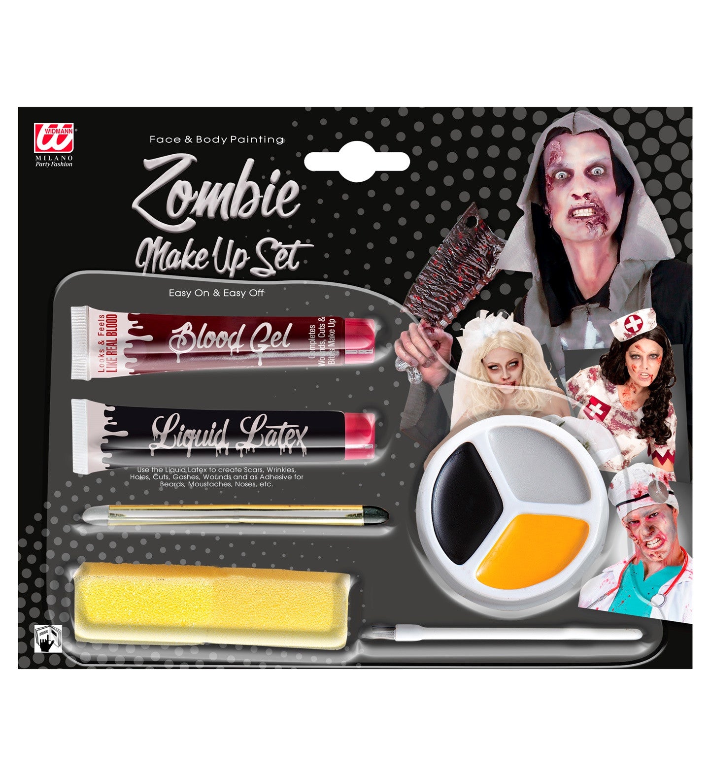 Kit de Maquillaje Zombie con Sangre y Látex Líquido