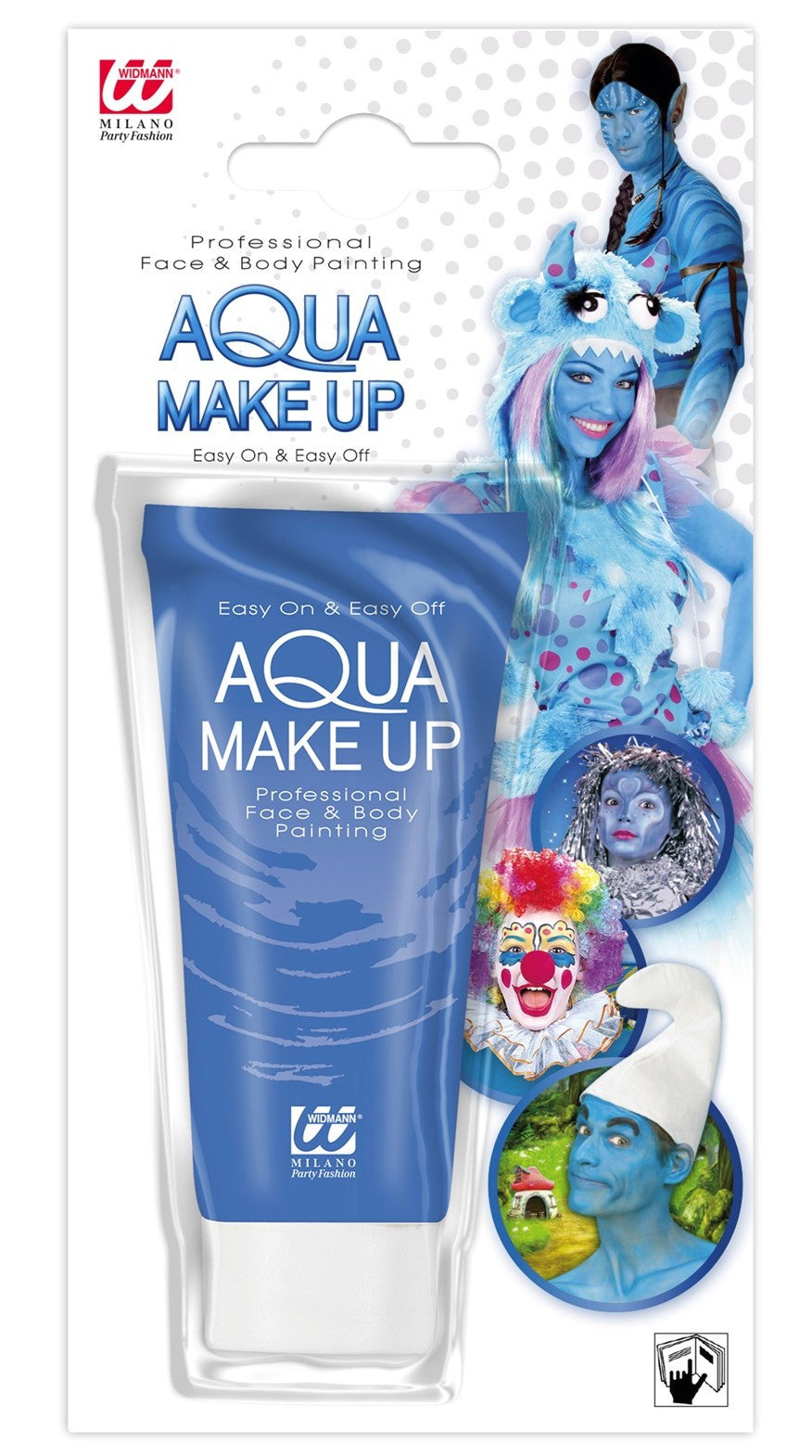 Maquillaje al Agua Azul en Tubo