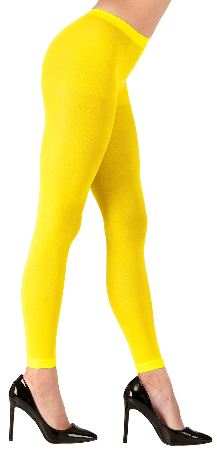 Pantys sin Pie Amarillo Neón Fluorescente para Mujer