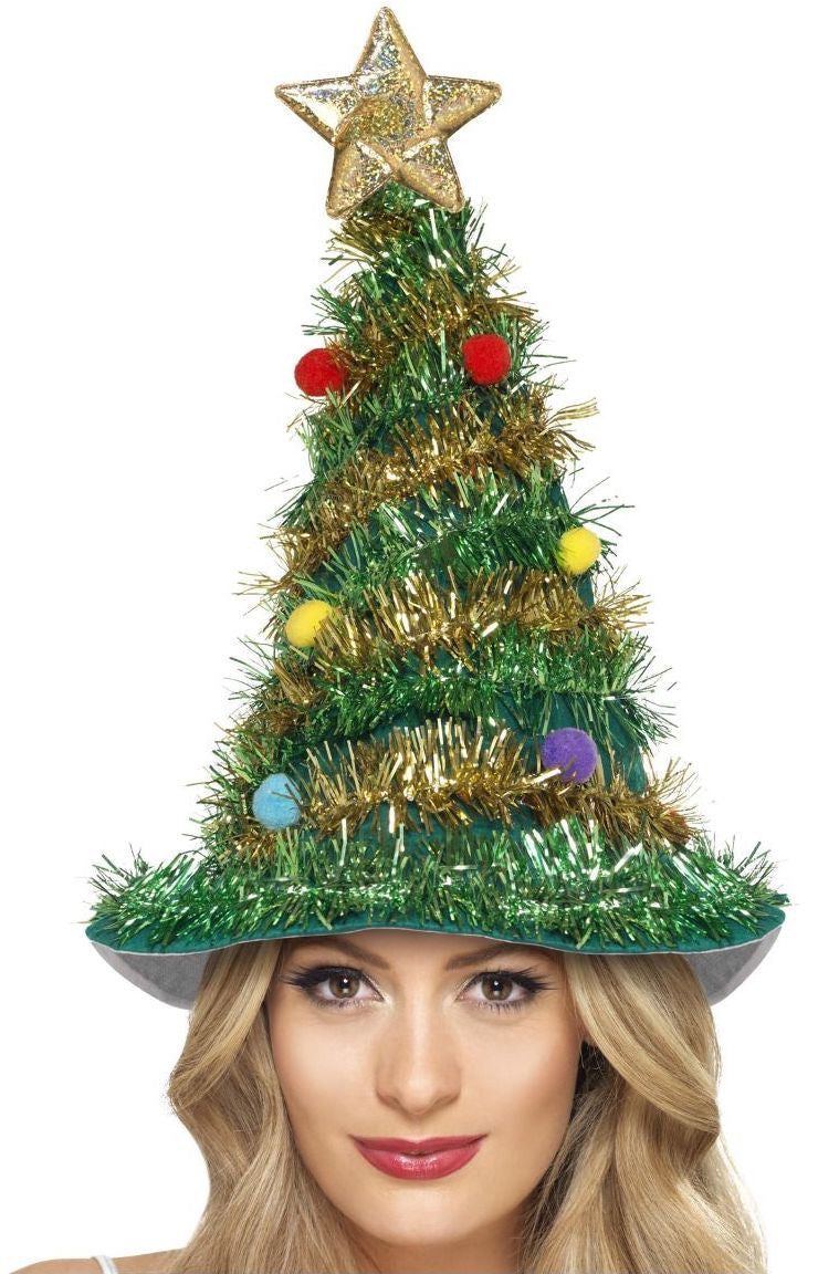 Gorro de Árbol de Navidad con Estrella