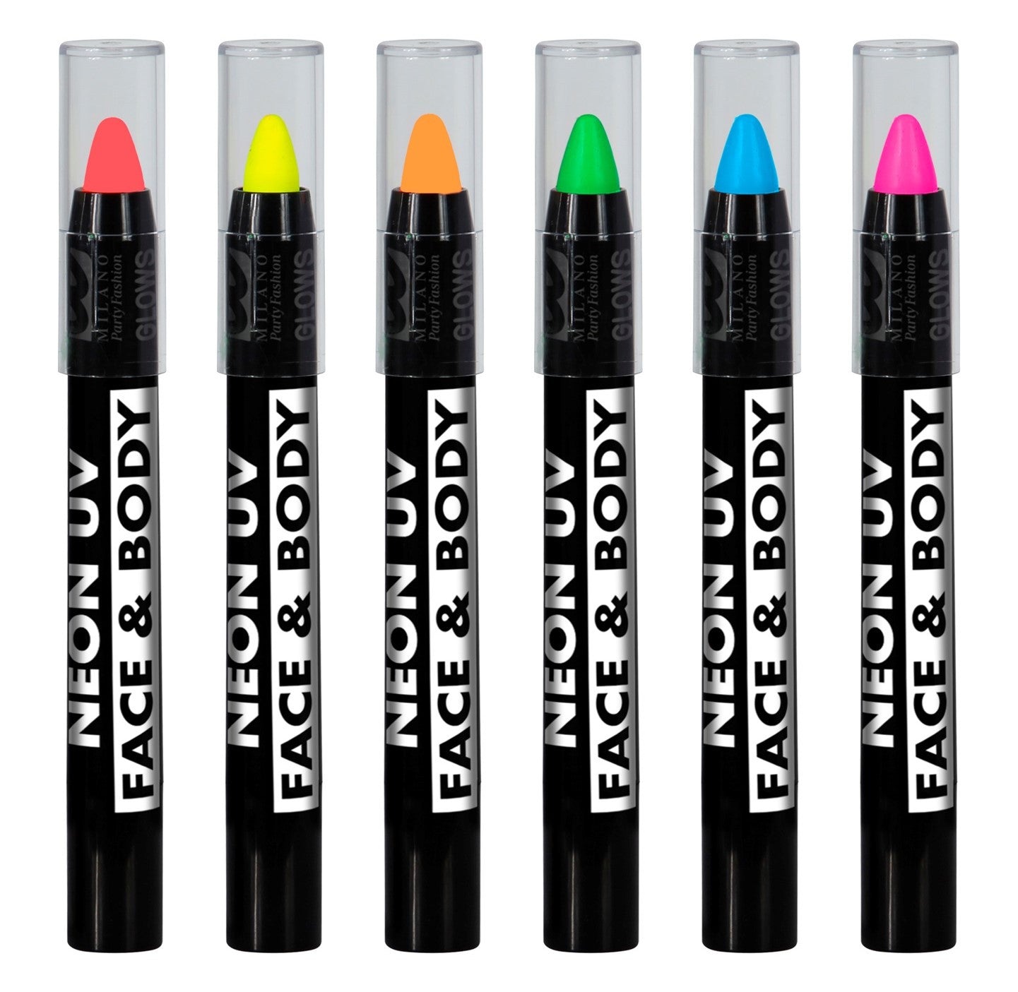 Set de 6 Lápices Regulables en Colores Neón UV