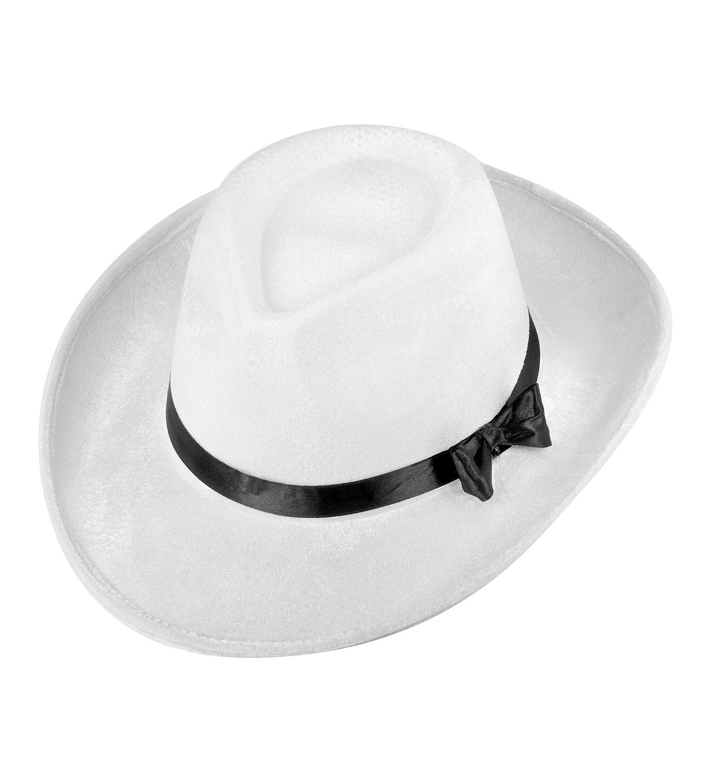 Sombrero de Gangster Blanco de Terciopelo