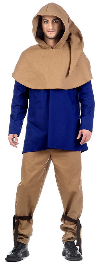 Traje de Campesino Medieval Azul para Hombre