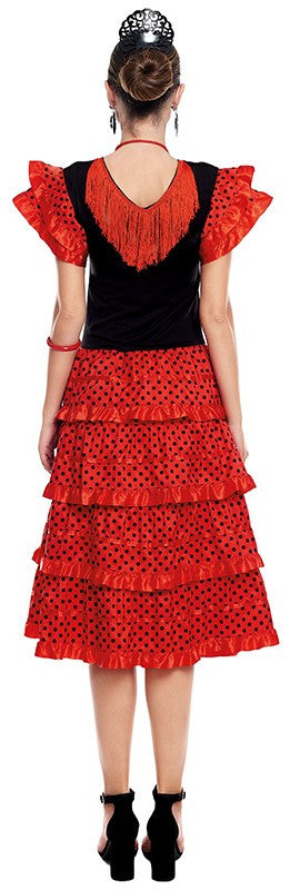 Disfraz de Flamenca Negro y Rojo para Mujer