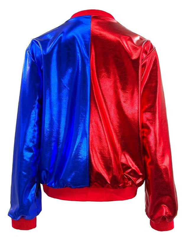 Chaqueta Bomber de Harley Villana Roja y Azul para Mujer