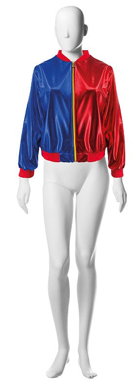 Chaqueta Bomber de Harley Villana Roja y Azul para Mujer