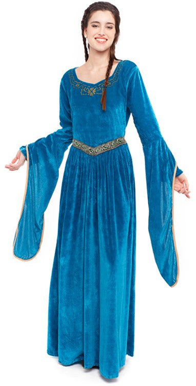 Disfraz de Dama Medieval Azul para Mujer