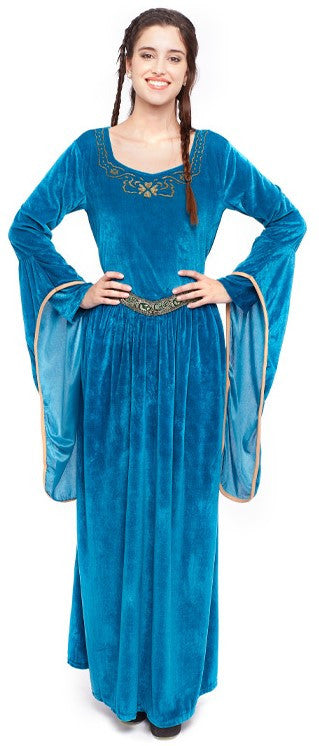 Disfraz de Dama Medieval Azul para Mujer