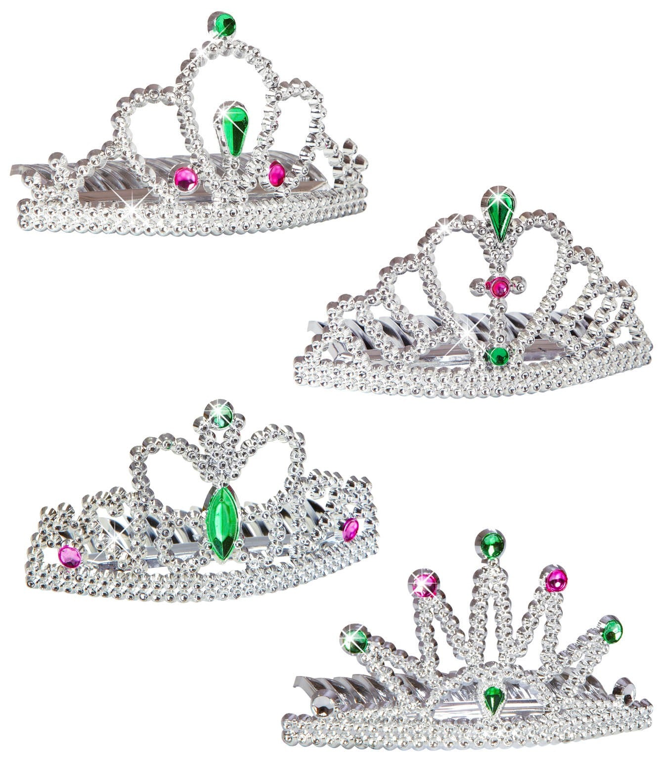 Mini Tiaras Platedas de Princesa en Diferentes Modelos