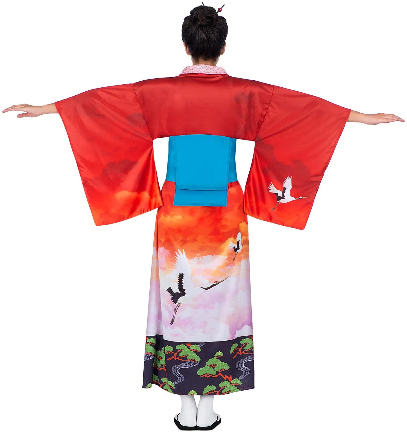 Disfraz Geisha Kimono Paisaje para Mujer