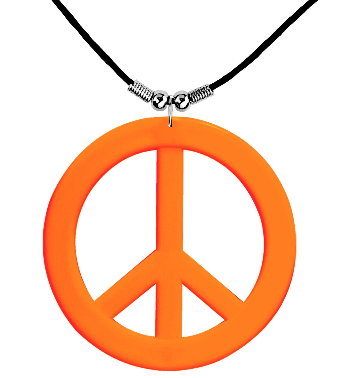 Colgante Hippie Naranja Neón con el Símbolo de la Paz