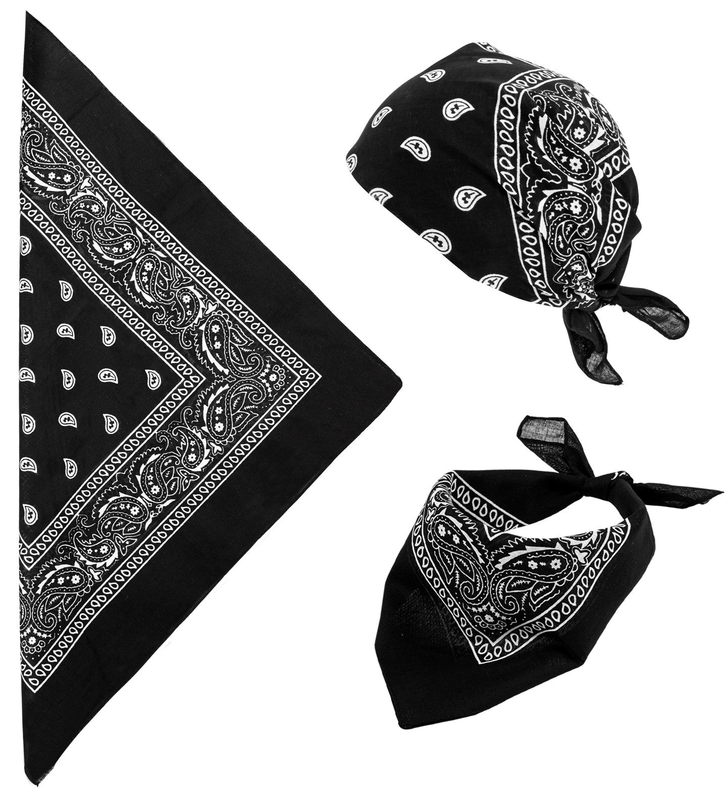 Pañuelo Bandana Negro para Adulto