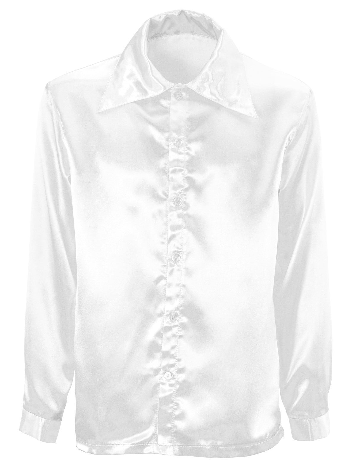 Camisa Disco Años 70 Blanca para Hombre