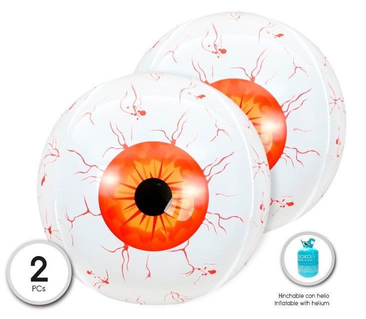 Pack de 2 Globos de Ojos Monstruosos para Decoración