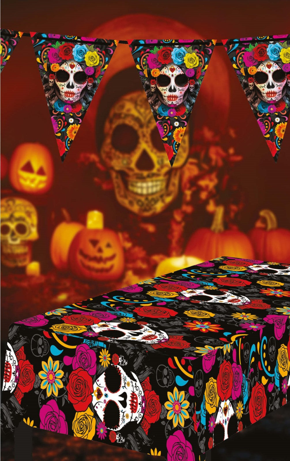 Mantel de Catrina para Decoración de Halloween