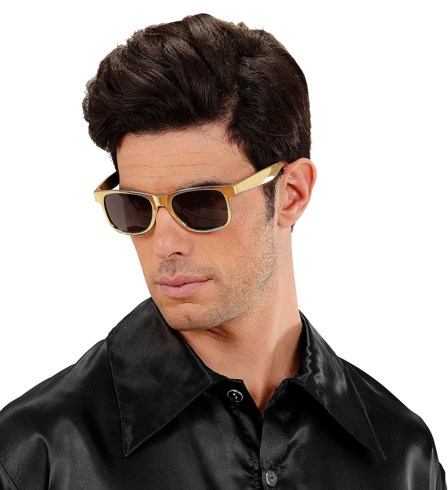 Gafas Doradas Estilosas con Cristal Negro