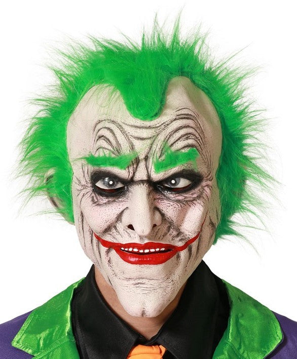 Máscara de Joker de Látex con Pelo