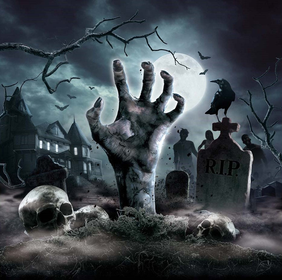 Pack de 12 Servilletas de Zombies en Cementerio