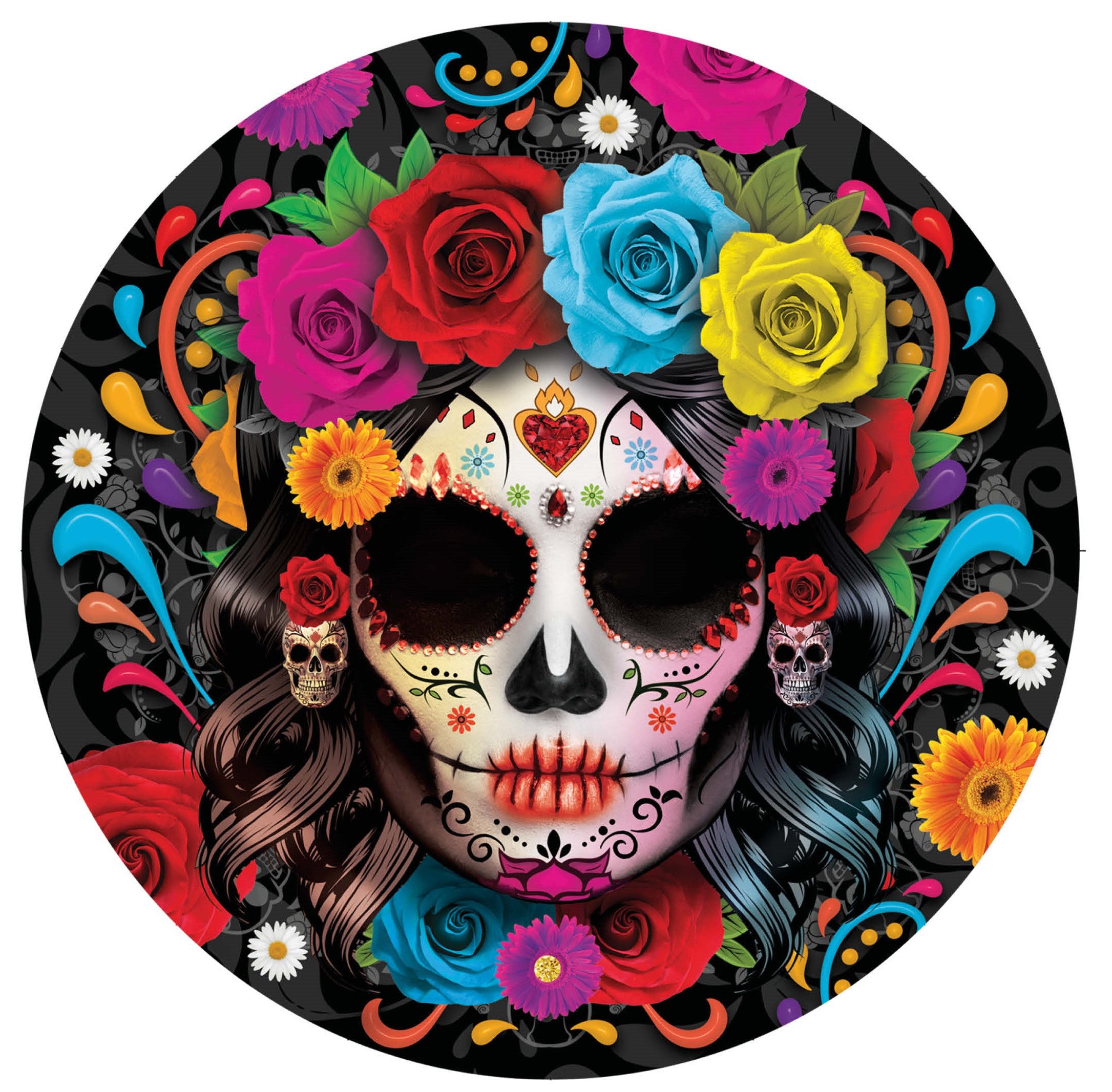 Pack de 6 Platos de Catrina de Halloween