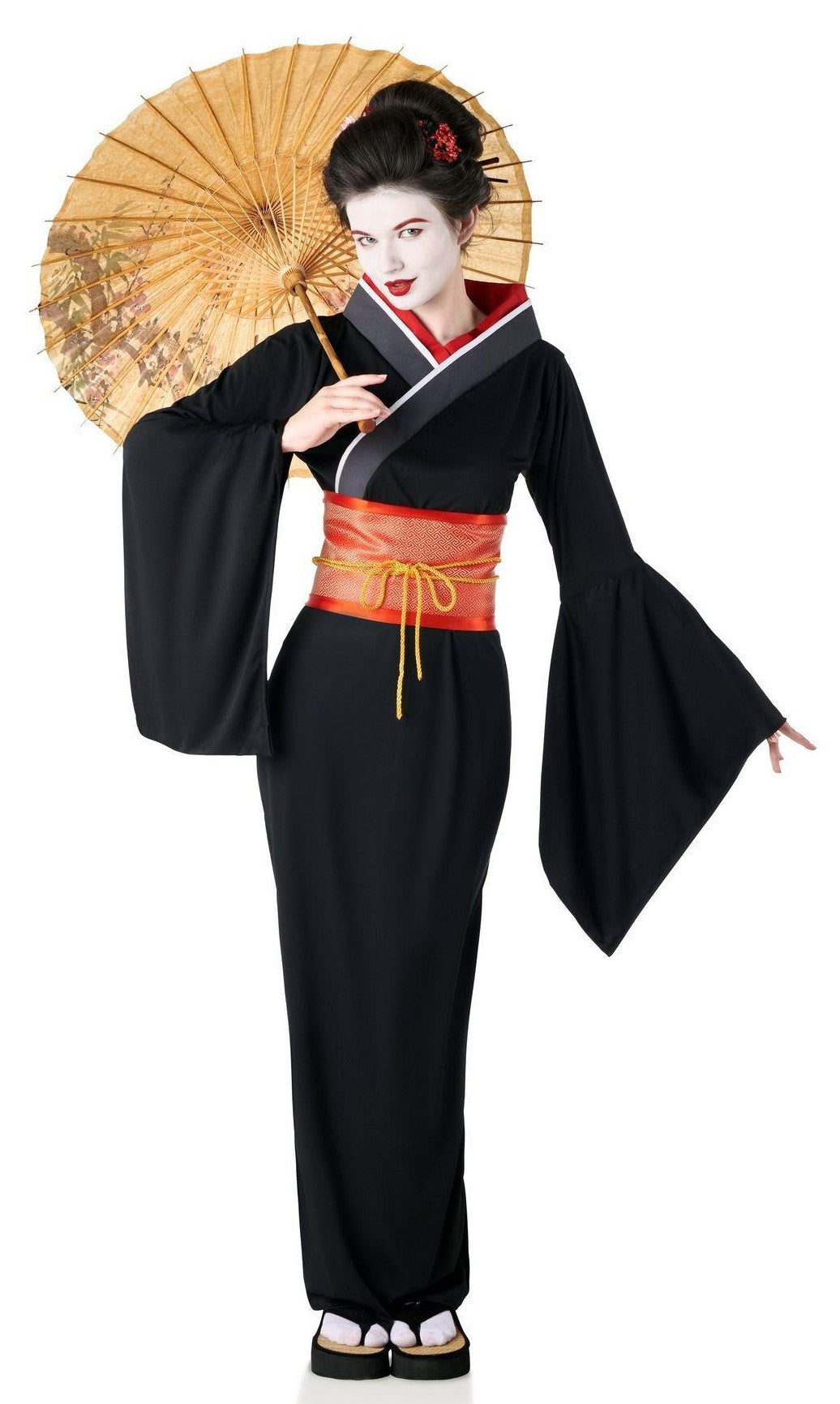 Disfraz de Geisha Japonesa Negro para Mujer