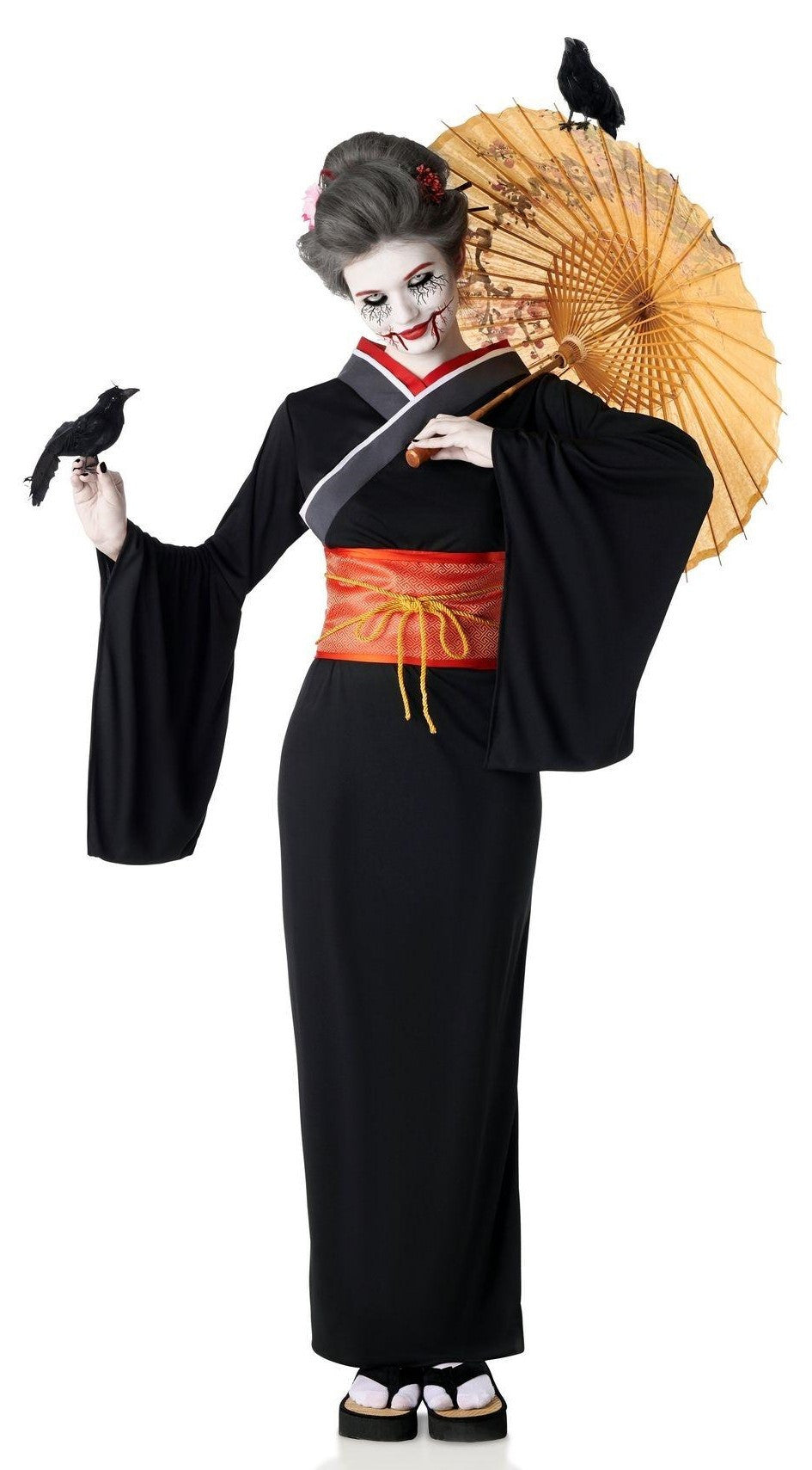 Disfraz de Geisha Japonesa Negro para Mujer