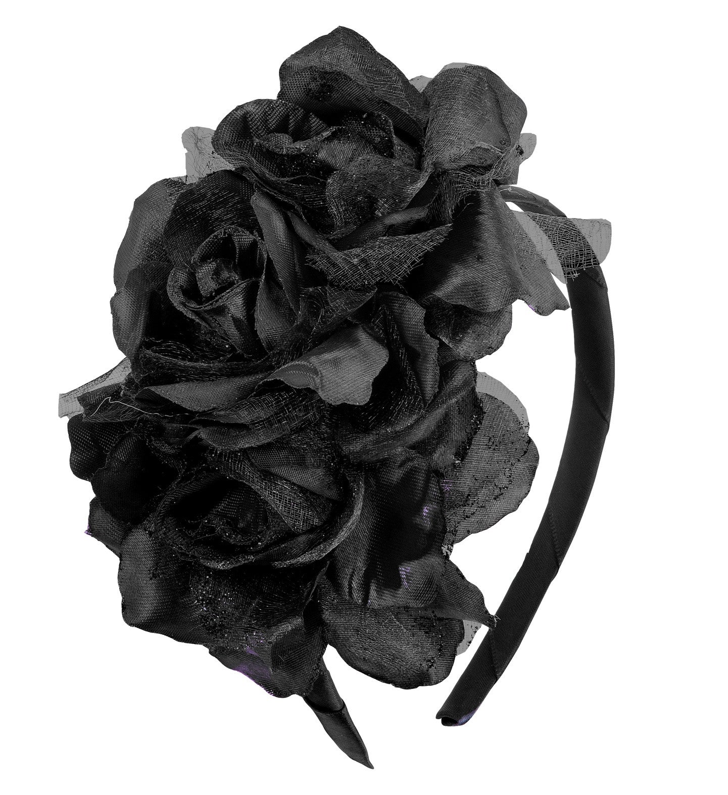 Diadema de Catrina con Rosas Negras