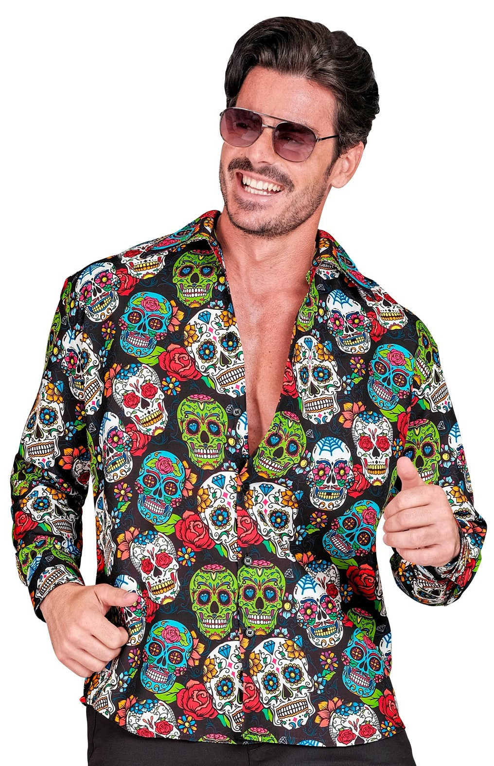 Camisa de Calaveras Mexicanas para Hombre