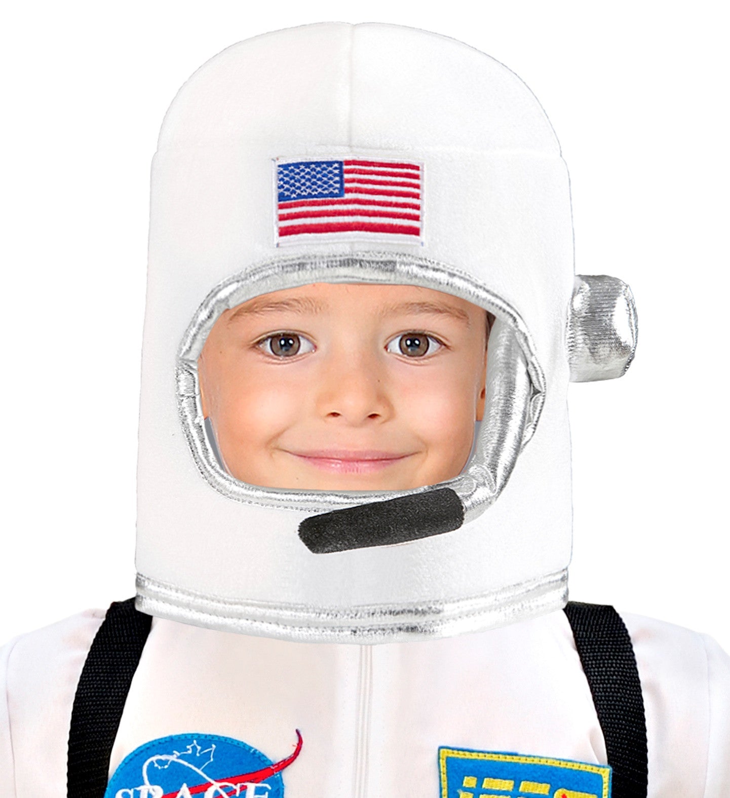 Casco de Astronauta Blanco de Tela Infantil