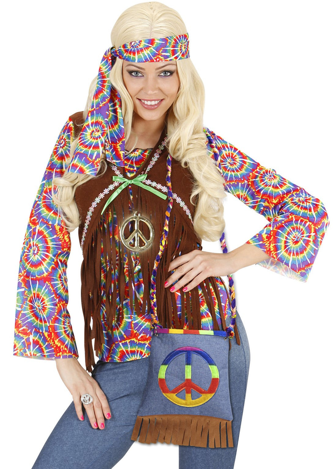 Bolso Hippie con el Símbolo de la Paz