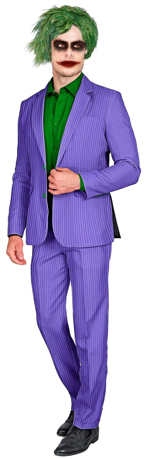 Traje de Joker Morado con Rayas para Hombre