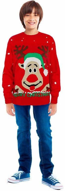 Jersey Reno Navideño Rojo Infantil