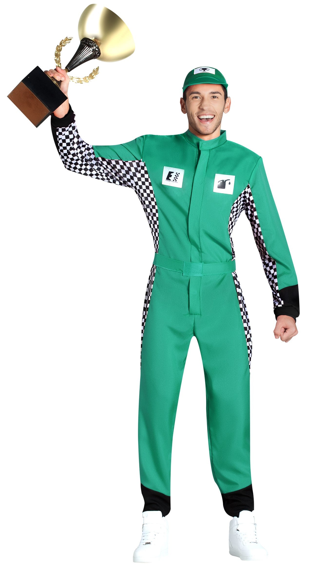 Disfraz de Piloto F1 Verde para Hombre