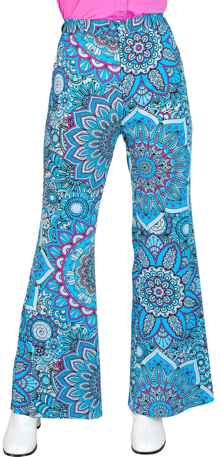 Pantalón Años 60 Estampado Mandala Azul para Mujer