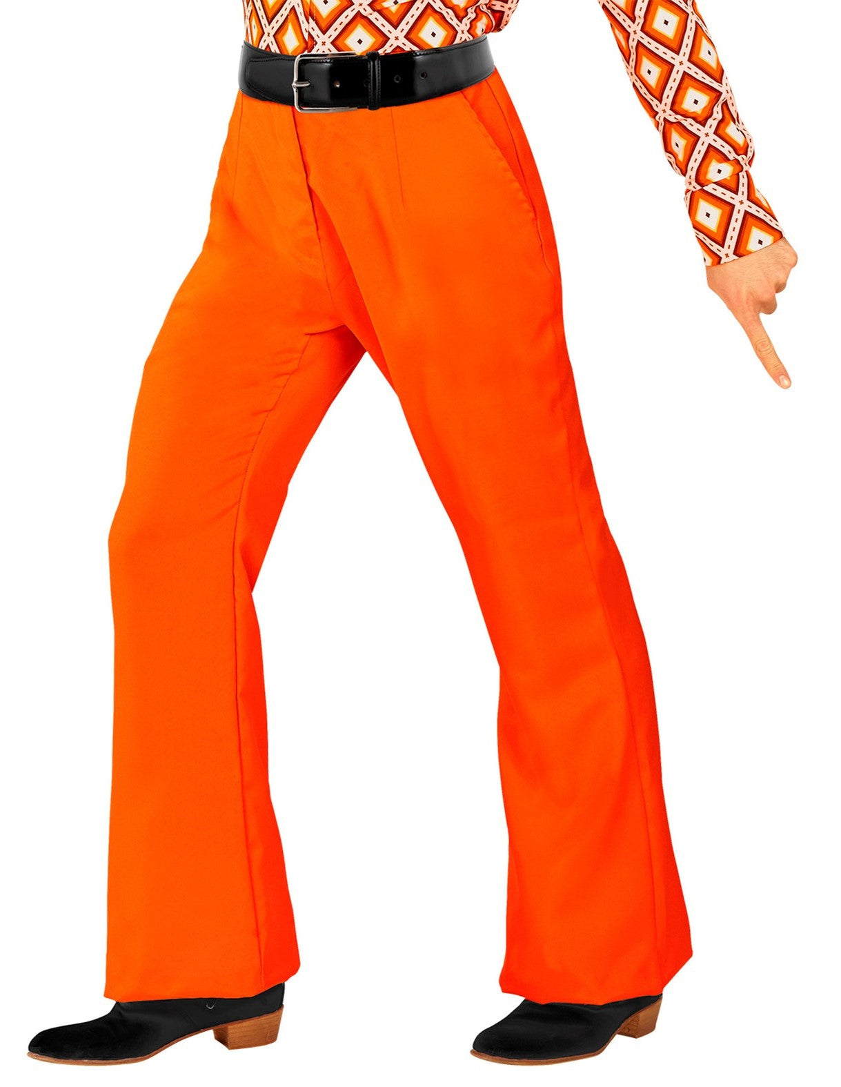 Pantalón de Campana Años 70 Naranja para Hombre