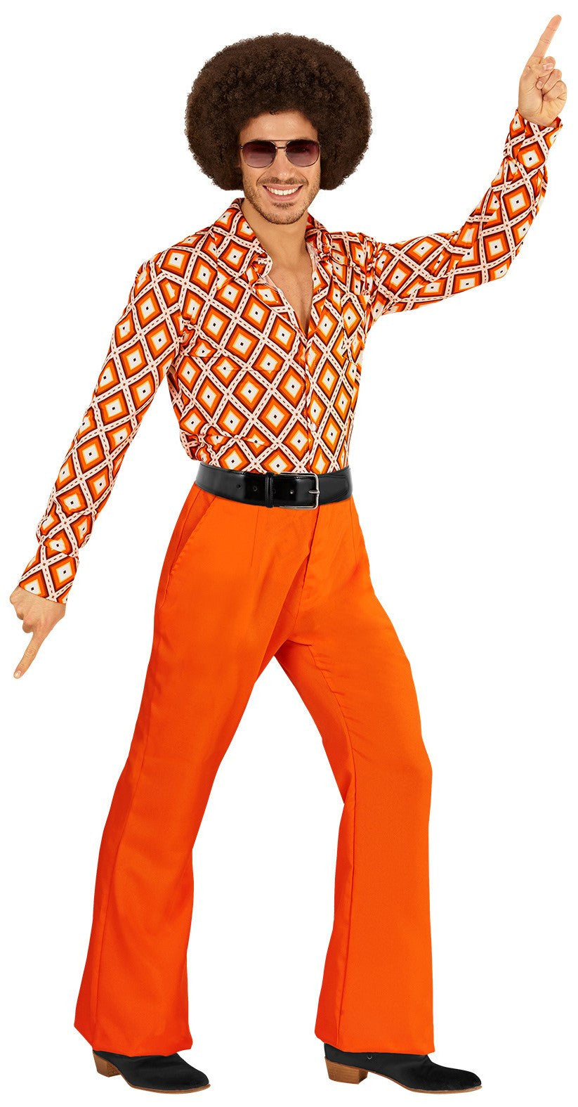 Pantalón de Campana Años 70 Naranja para Hombre