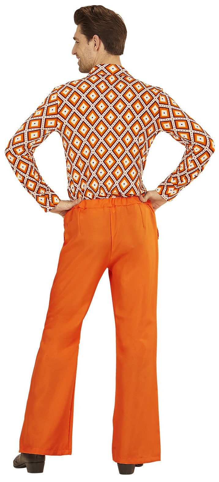 Pantalón de Campana Años 70 Naranja para Hombre