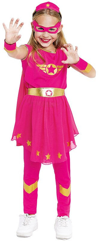 Disfraz de Superheroína Rosa para Niña