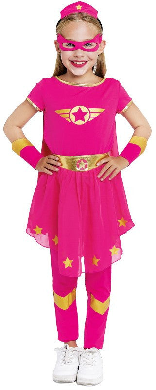 Disfraz de Superheroína Rosa para Niña