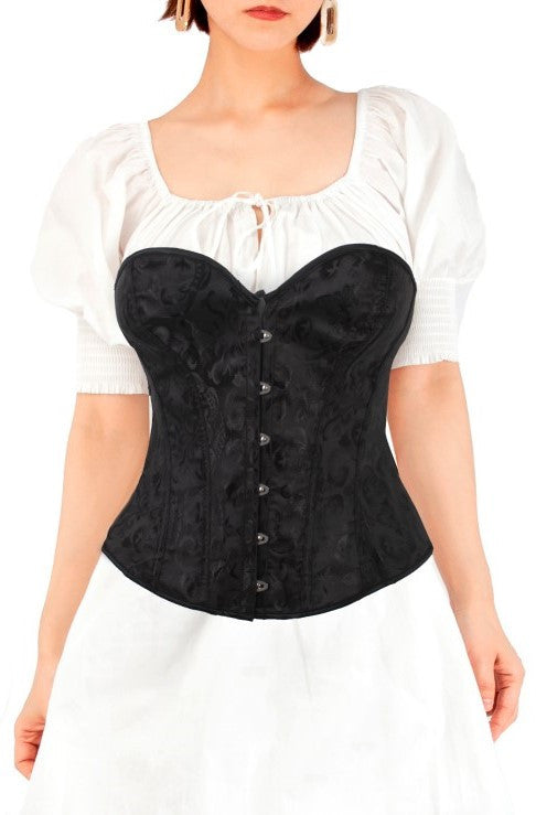 Corset Negro Estilo Barroco para Mujer