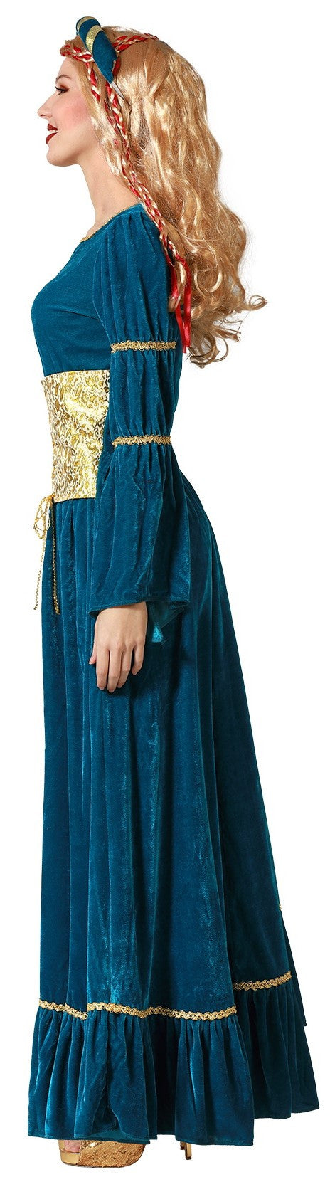 Disfraz de Princesa Medieval Azul para Mujer