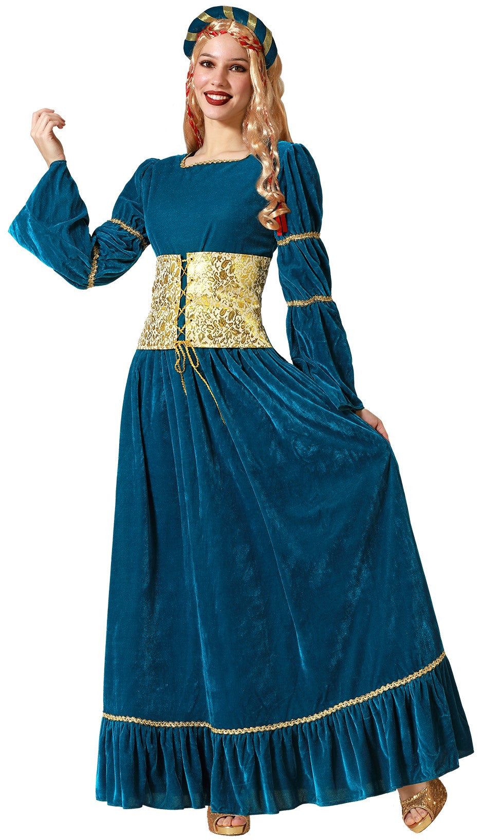 Disfraz de Princesa Medieval Azul para Mujer