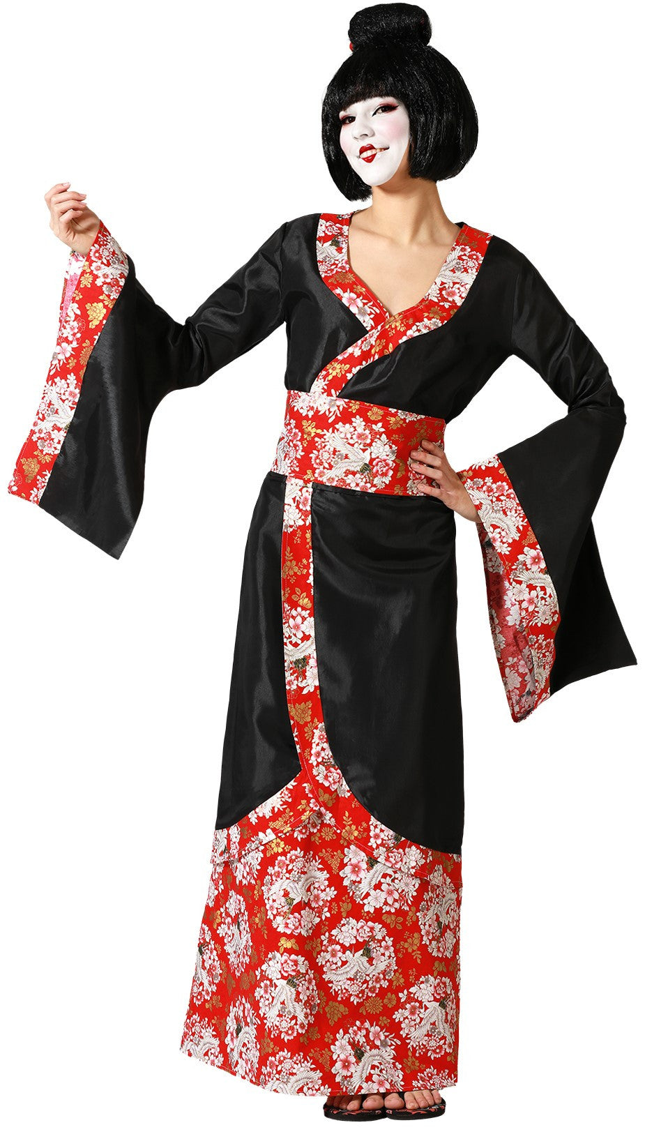 Disfraz de Geisha con Kimono Negro para Mujer