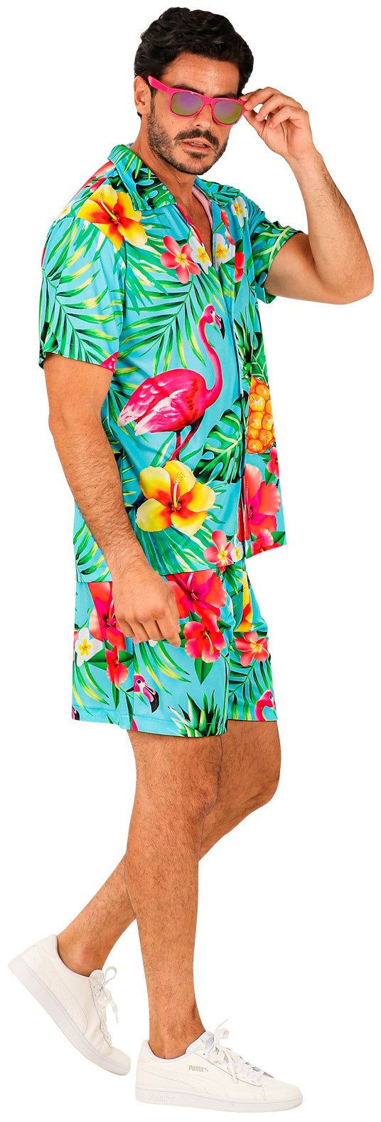 Disfraz Fiesta Hawaiana Azul para Hombre