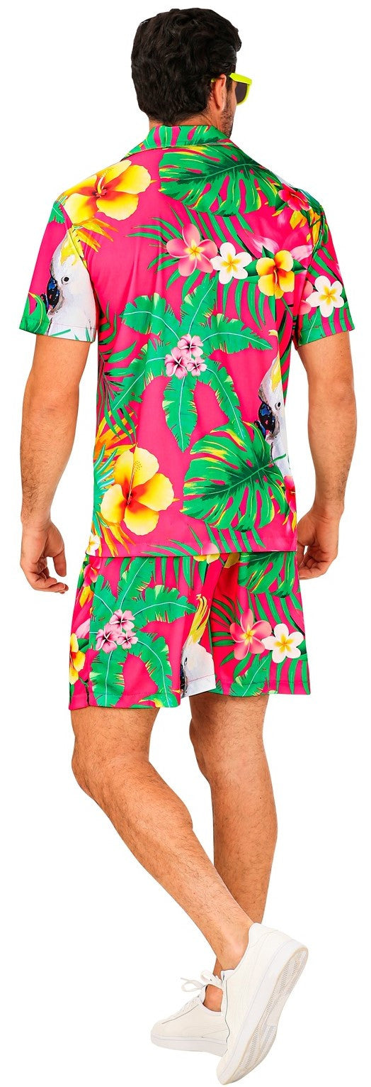 Disfraz Fiesta Hawaiana Rosa para Hombre