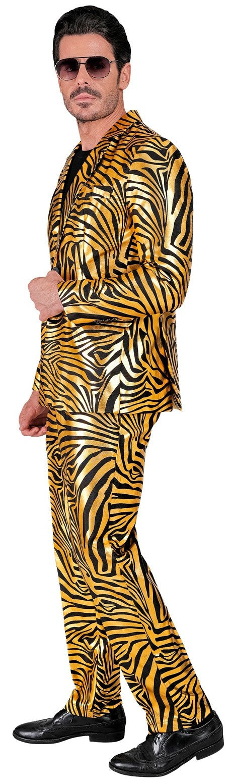 Traje con Estampado de Tigre Dorado para Hombre