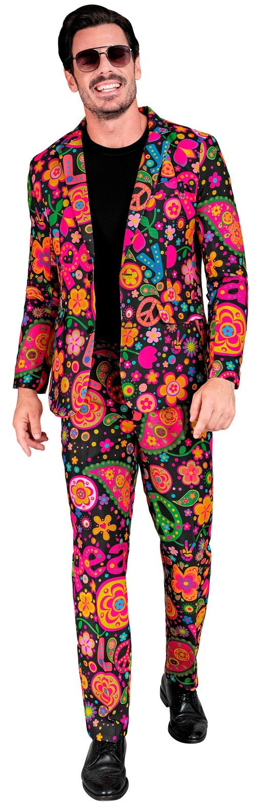 Traje con Estampado Hippie Neón para Hombre