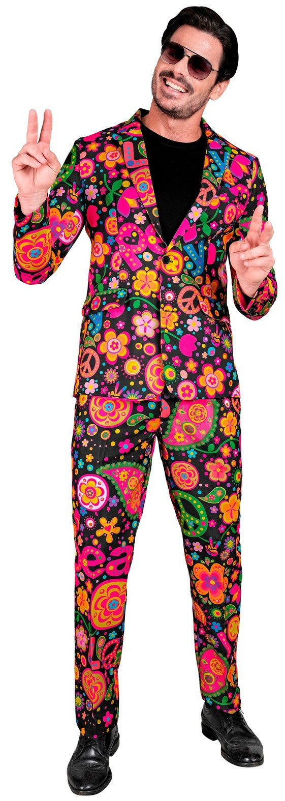 Traje con Estampado Hippie Neón para Hombre