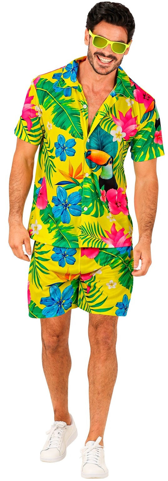 Disfraz Fiesta Hawaiana Amarillo para Hombre